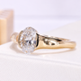 1.60 carat oval lab grown diamond solitaire ring yellow gold jewelry