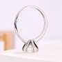 Round solitaire lab grown diamond ring in white gold