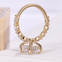 Antiquecut cushion diamond engagement ring in yellow gold