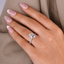 Diamond pear shaped engagement ring