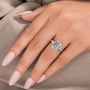 5.00 carat emerald cut diamond engagement ring