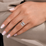 Rose Gold Asscher Cut Lab Grown Diamond Ring