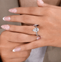 Pear shaped diamond engagement ring