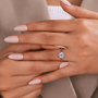 IGI Certified round lab grown diamond engagement ring
