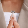 5 carat lab grown diamond engagement ring side view