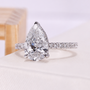 white gold teardrop engagement ring