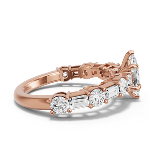 Image for Marquise Six Prong diamond Ring with Alternating Baguette band
