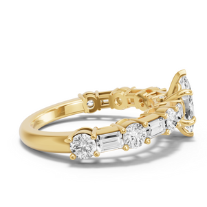 Image for Marquise Six Prong diamond Ring with Alternating Baguette band