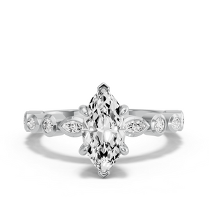 Image for Marquise Six Prong diamond Ring with Alternating Marquise band
