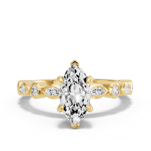 Image for Marquise Six Prong diamond Ring with Alternating Marquise band