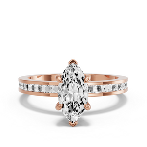 Image for Marquise Six Prong diamond Ring with Channel band