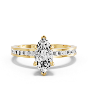 Image for Marquise Six Prong diamond Ring with Channel band