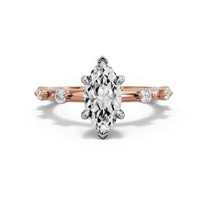 Image for Marquise Six Prong diamond Ring with Floating Station band