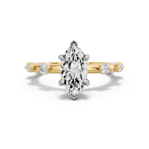 Image for Marquise Six Prong diamond Ring with Floating Station band
