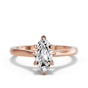 Image for Marquise Six Prong diamond Ring with Knife Edge Cathedral band