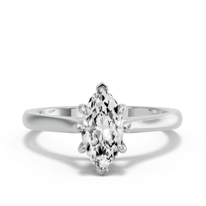 Image for Marquise Six Prong diamond Ring with Knife Edge Cathedral band