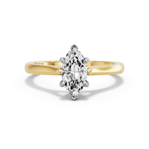 Image for Marquise Six Prong diamond Ring with Knife Edge Cathedral band