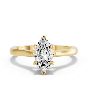 Image for Marquise Six Prong diamond Ring with Knife Edge Cathedral band