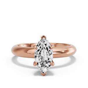 Image for Marquise Six Prong diamond Ring with Knife Edge Solitaire band