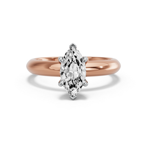 Image for Marquise Six Prong diamond Ring with Knife Edge Solitaire band