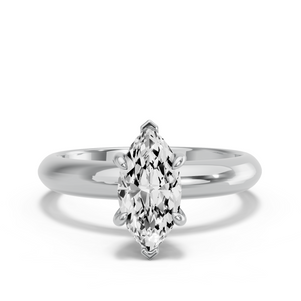 Image for Marquise Six Prong diamond Ring with Knife Edge Solitaire band