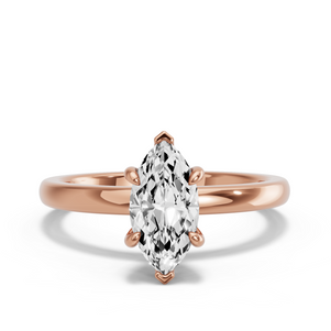 Image for Marquise Six Prong diamond Ring with Solitaire band