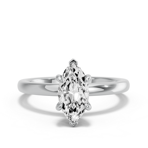 Image for Marquise Six Prong diamond Ring with Solitaire band