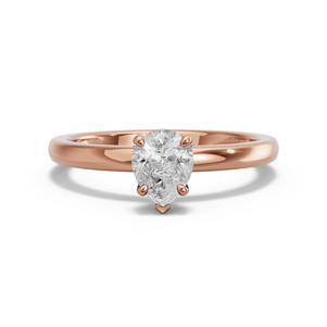 Image for Pear Six Prong diamond Ring with Solitaire band