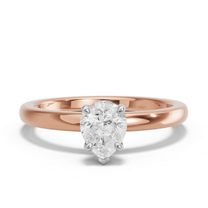 Image for Pear Six Prong diamond Ring with Solitaire band