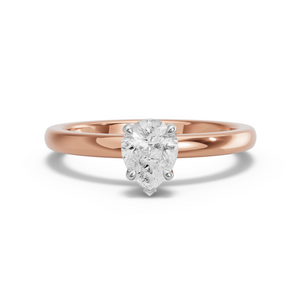 Image for Pear Six Prong diamond Ring with Solitaire band