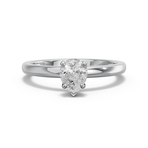 Image for Pear Six Prong diamond Ring with Solitaire band