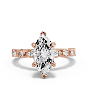 Image for Marquise Six Prong Ring with Alternating Marquise band