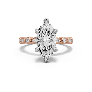 Image for Marquise Six Prong Ring with Alternating Marquise band