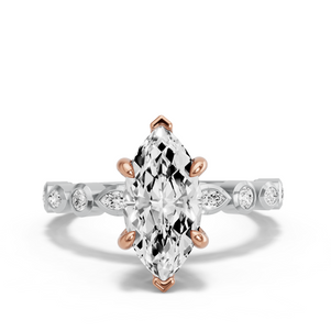 Image for Marquise Six Prong Ring with Alternating Marquise band