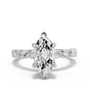 Image for Marquise Six Prong Ring with Alternating Marquise band