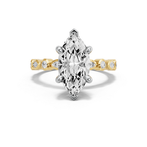 Image for Marquise Six Prong Ring with Alternating Marquise band