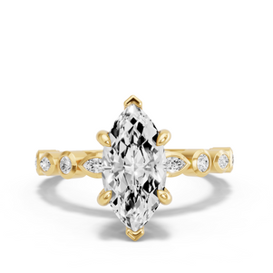 Image for Marquise Six Prong Ring with Alternating Marquise band