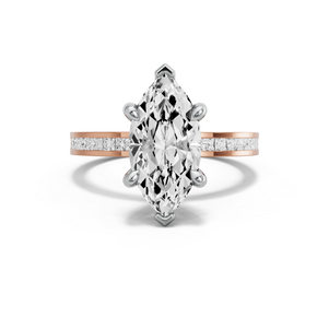 Image for Marquise Six Prong Ring with Channel band