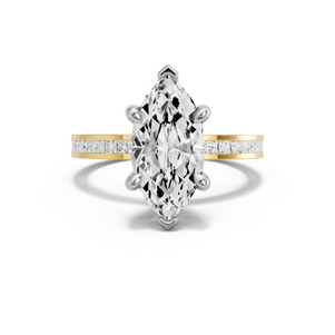 Image for Marquise Six Prong Ring with Channel band