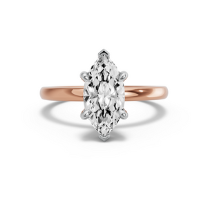Image for Marquise Six Prong Ring with Solitaire band