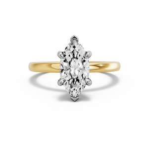 Image for Marquise Six Prong Ring with Solitaire band