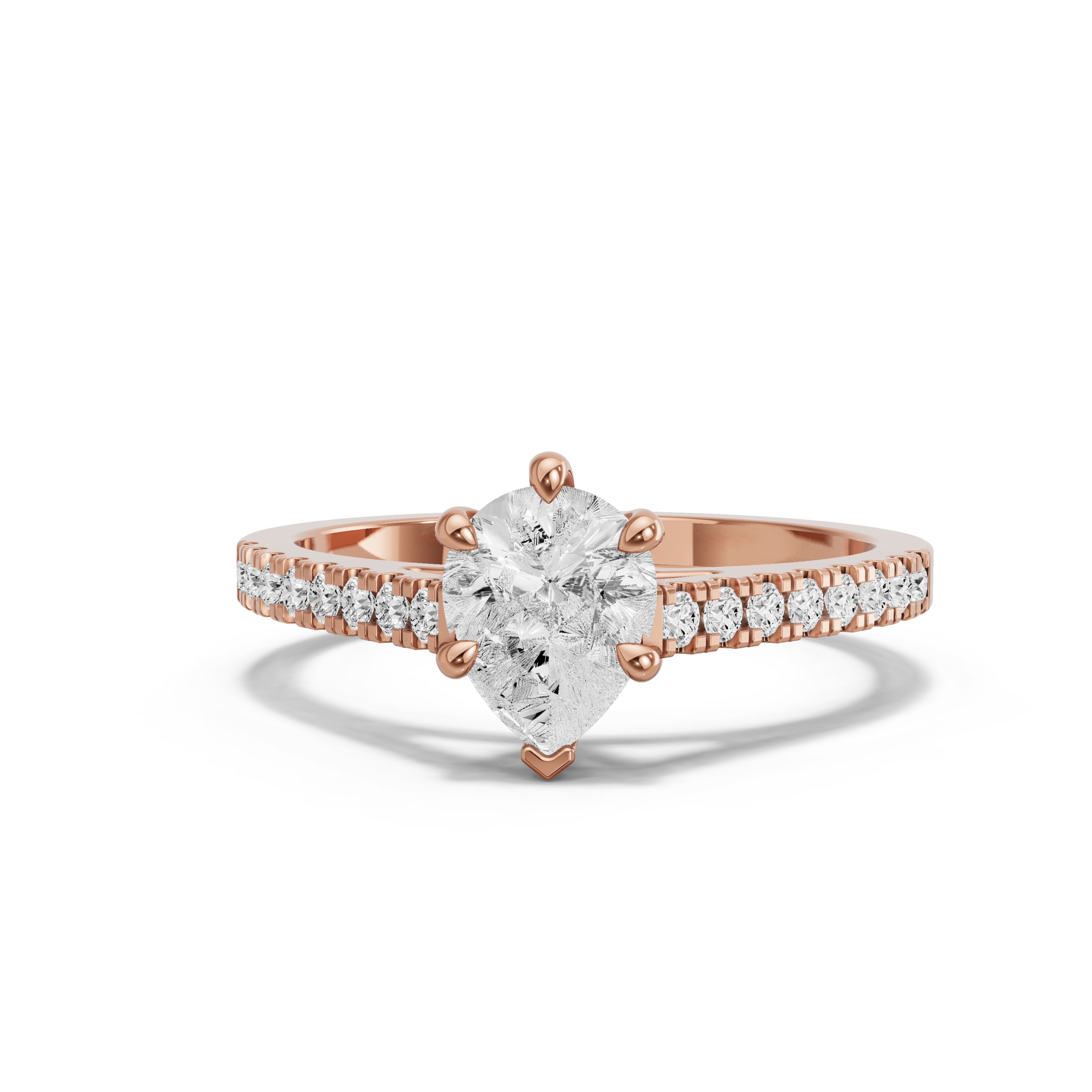 Image for pear-six-prong-ring-with-cathedral-pave-band-in-18k-rose-gold