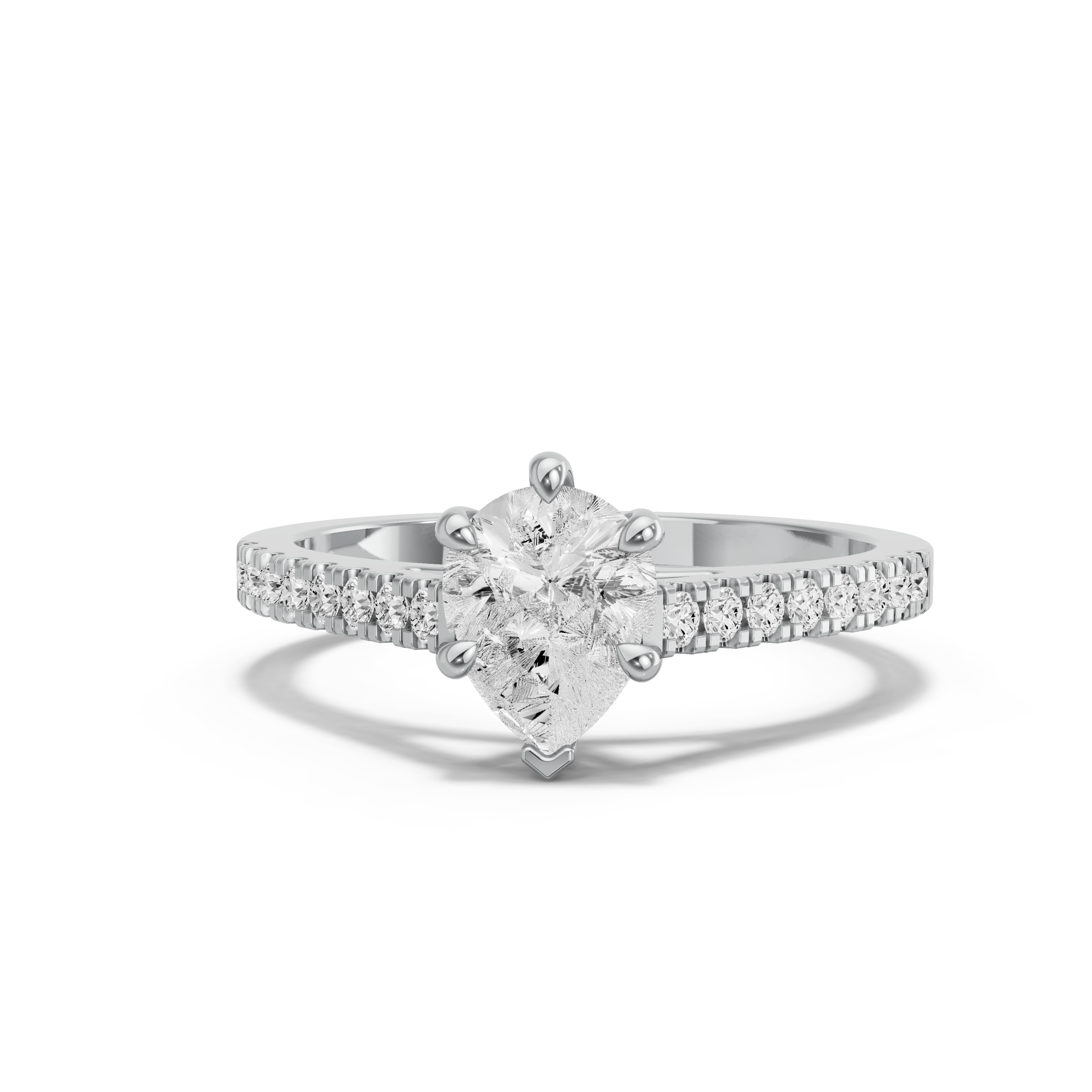 Image for pear-six-prong-ring-with-cathedral-pave-band-in-950-platinum