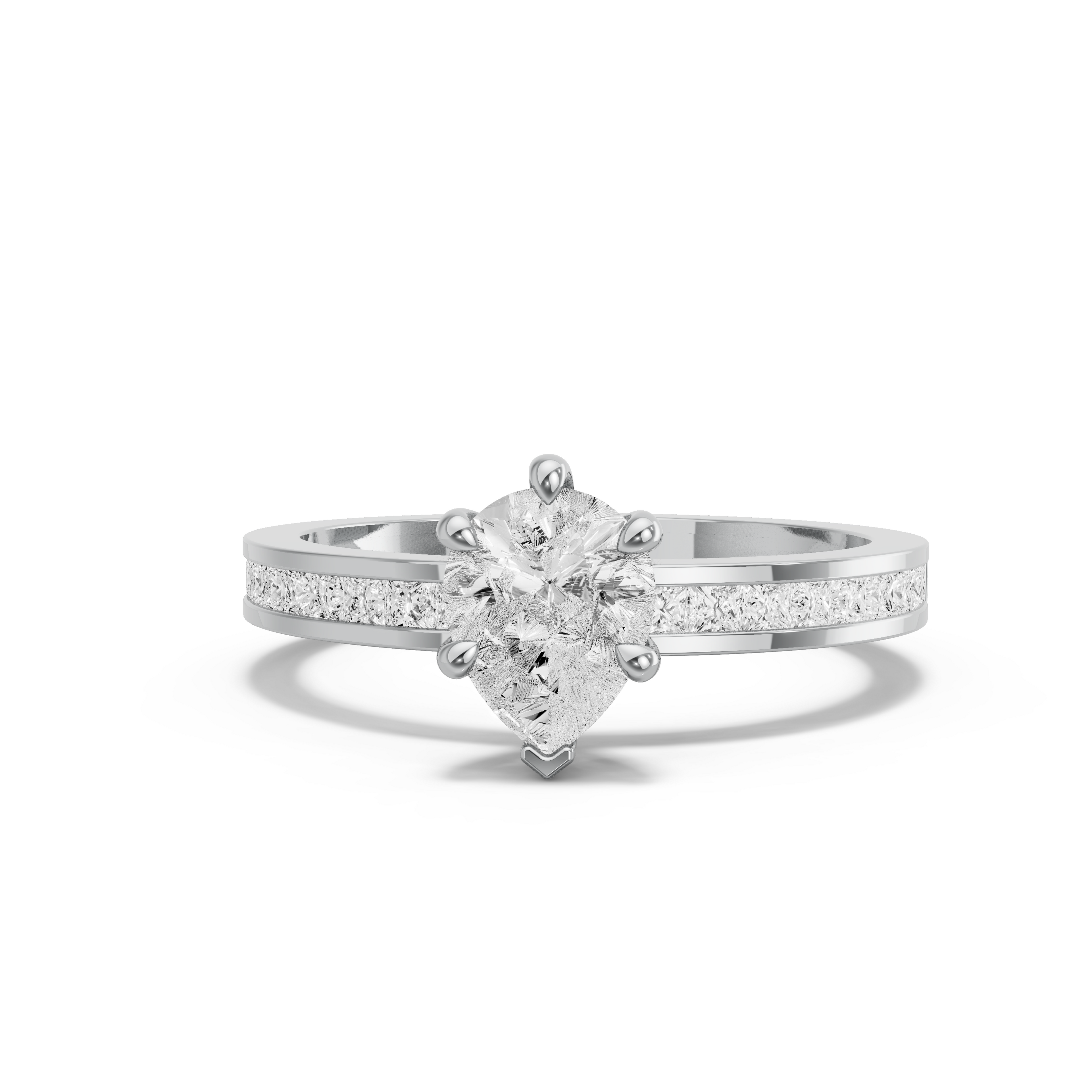 Image for pear-six-prong-ring-with-channel-band-in-18k-white-gold