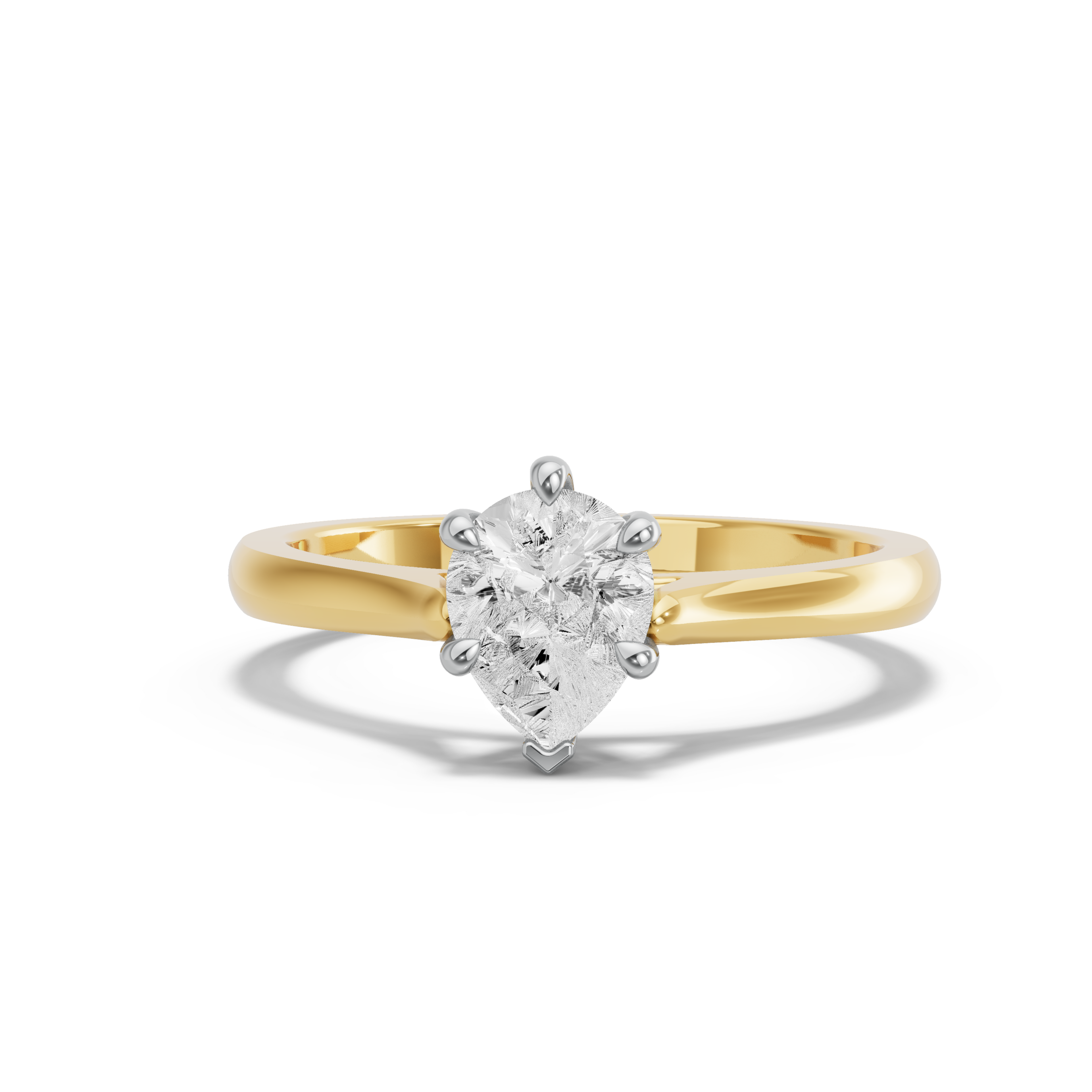 Image for pear-six-prong-ring-with-knife-edge-cathedral-band-in-14k-two-tone-yellow-gold