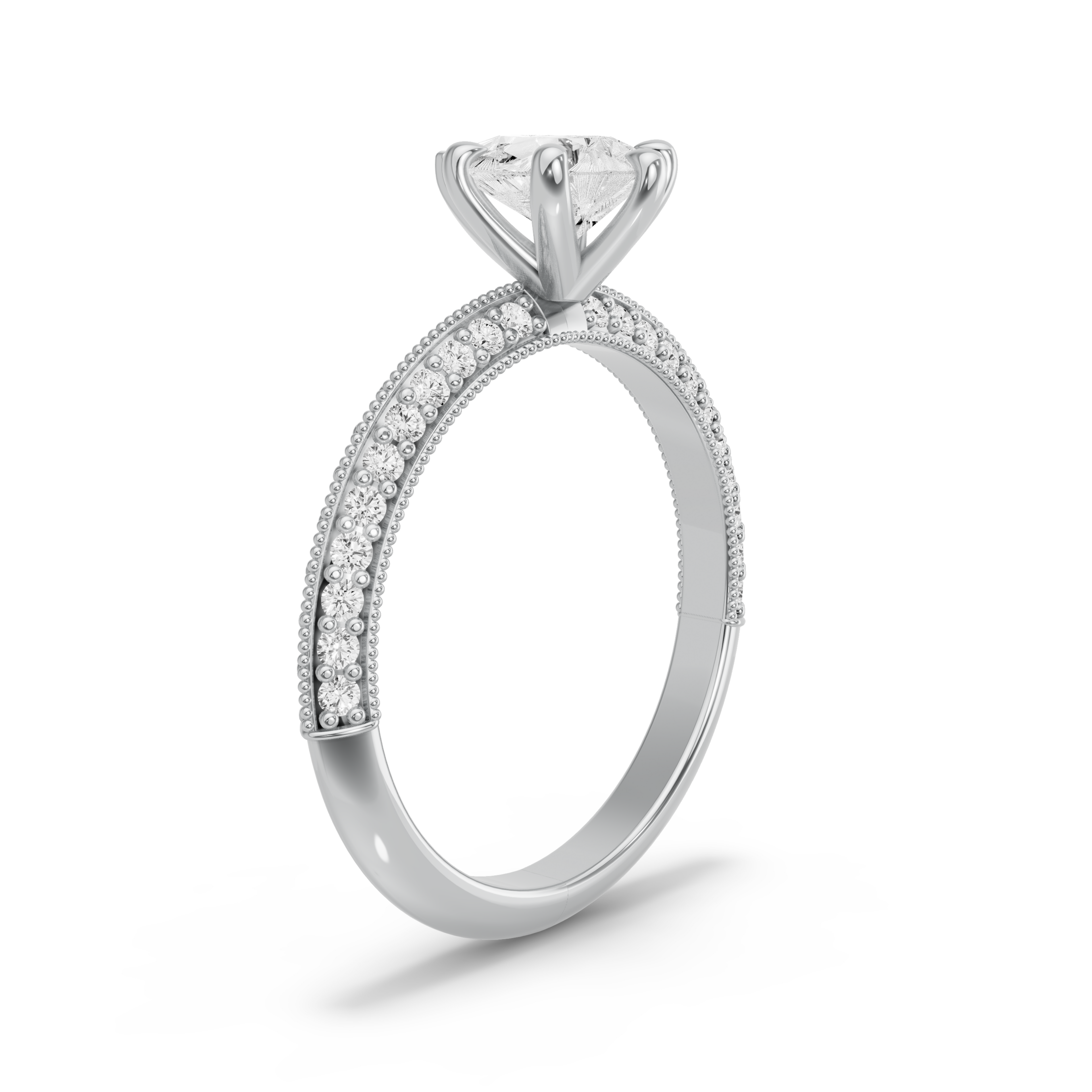 Image for pear-six-prong-ring-with-knife-edge-pave-band-in-18k-white-gold