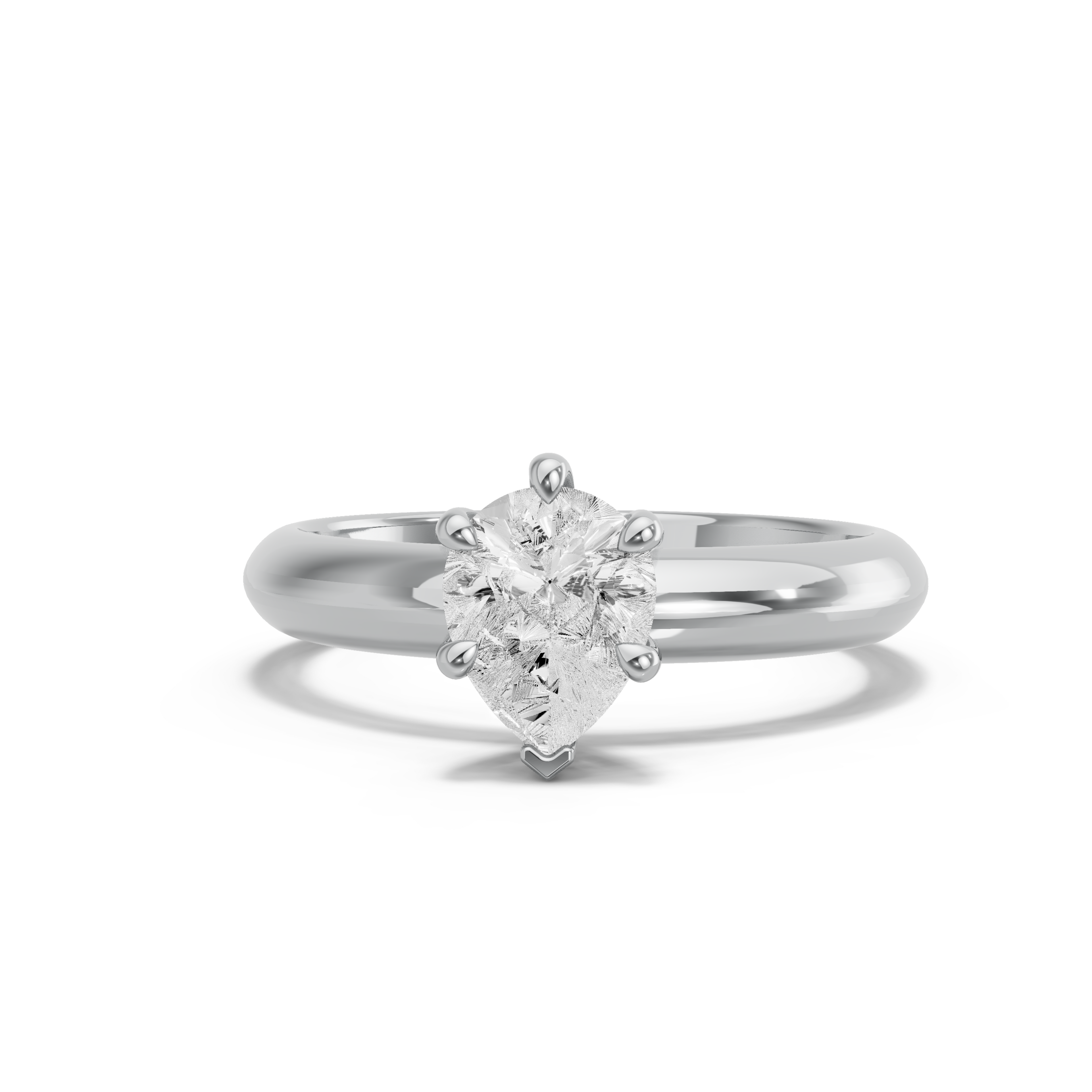 Image for pear-six-prong-ring-with-knife-edge-solitaire-band-in-18k-white-gold