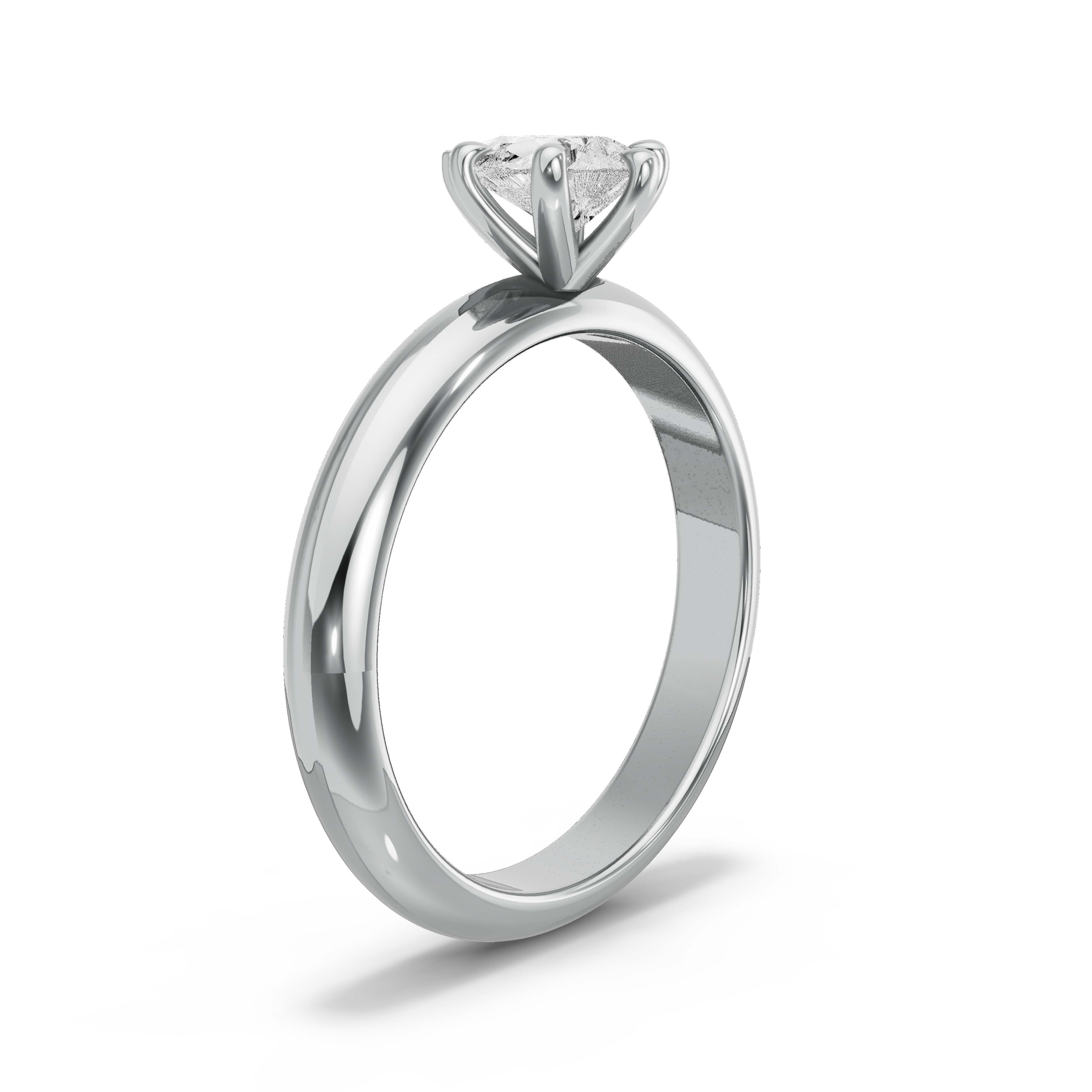 Image for pear-six-prong-ring-with-knife-edge-solitaire-band-in-10k-white-gold