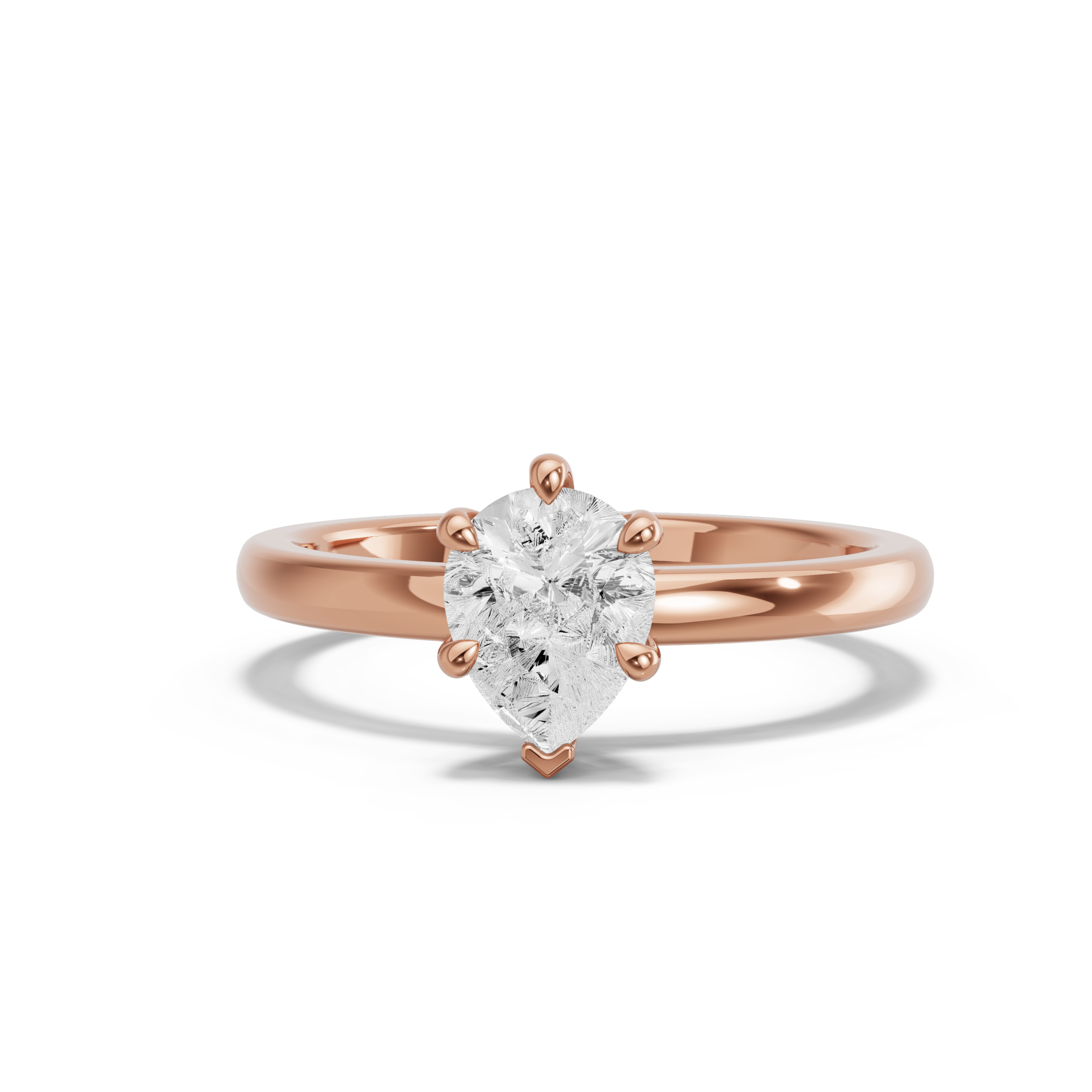 Image for pear-six-prong-ring-with-solitaire-band-in-18k-rose-gold