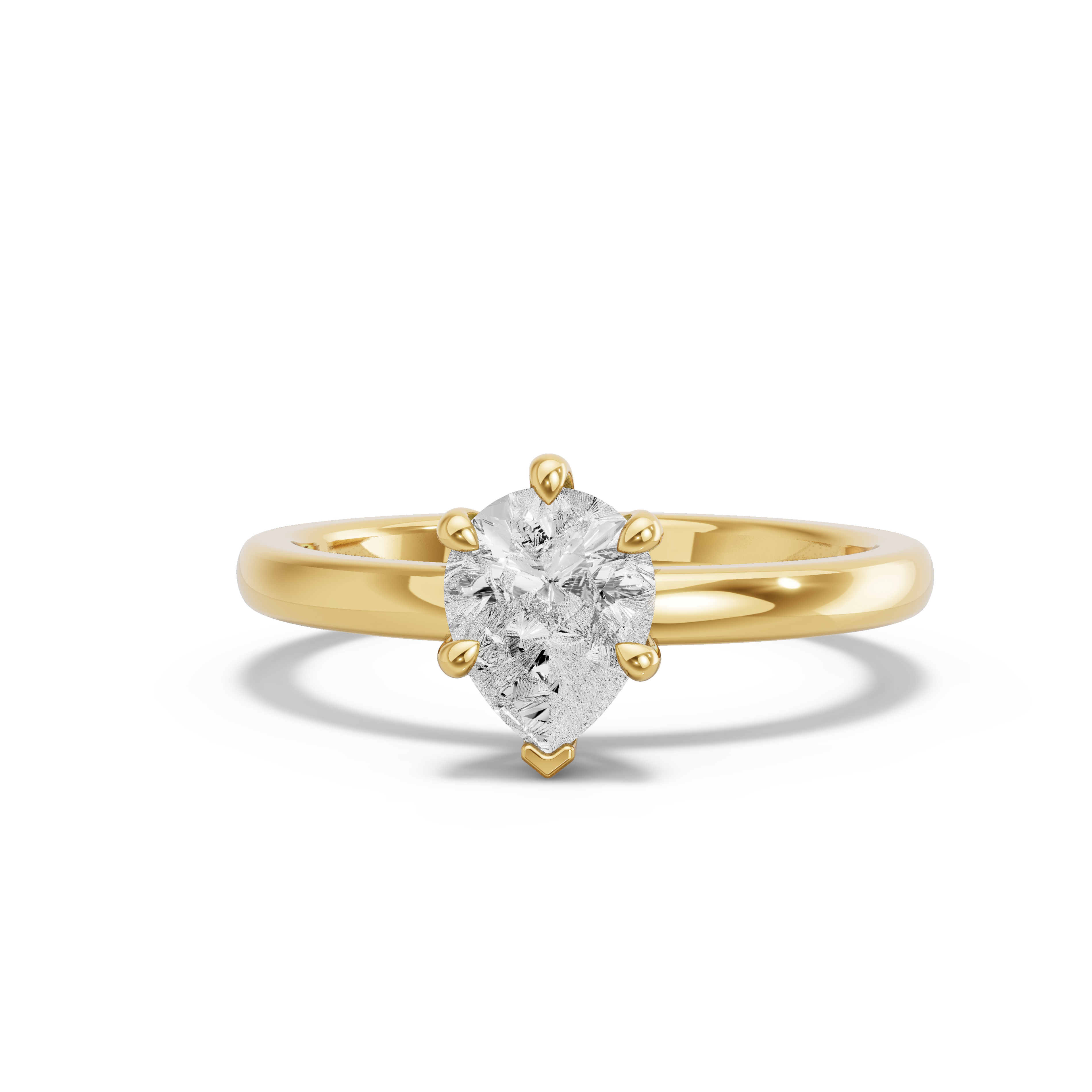 Image for pear-six-prong-ring-with-solitaire-band-in-14k-yellow-gold